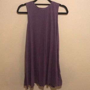 Casual purple flowey tank top dress